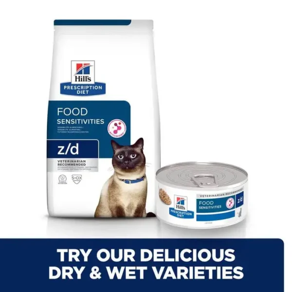Hill's Prescription Diet z/d Food Sensitivities Dry Cat Food (1.5kg 3kg , 6kg) - Image 2