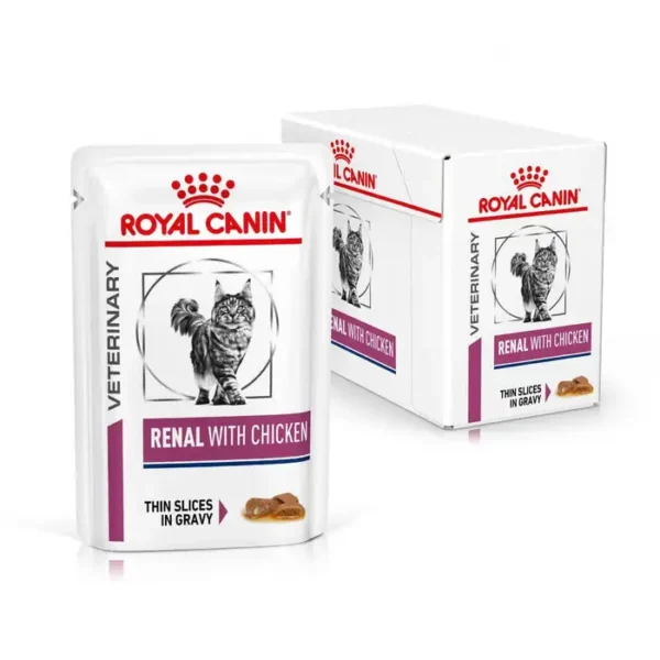 Royal Canin Renal Cat Food - Chicken in Gravy 48x85g Pouches
