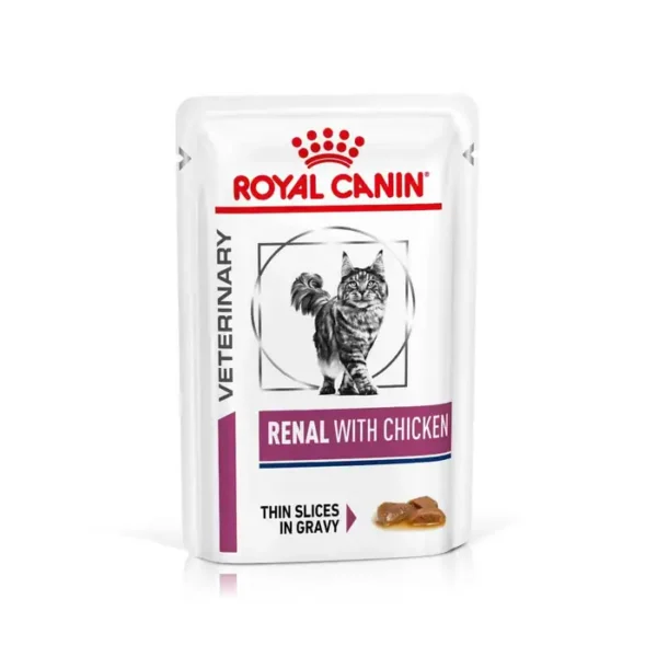 Royal Canin Renal Cat Food - Chicken in Gravy 48x85g Pouches - Image 4