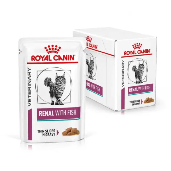 Royal Canin Renal Cat Food - Fish (in Gravy) 48x85g Pouches