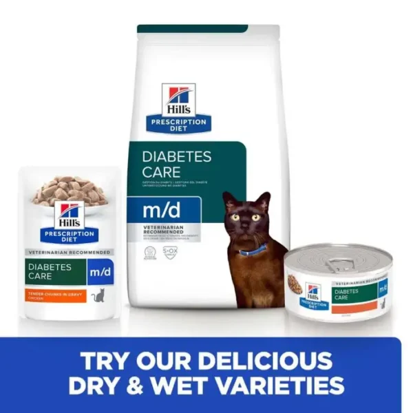 Hill's Prescription Diet m/d Diabetes Care - Wet Cat Food with Chicken 12x85g - Image 2