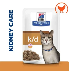 Hill's Prescription Diet k/d Kidney Care Wet Cat Food with Chicken - 12x85g Pouches