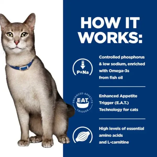 Hill's Prescription Diet k/d Kidney Care Wet Cat Food with Salmon - 12x85g Pouches - Image 4