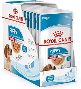 Royal Canin Medium Puppy Wet Food (in Gravy) 10x140g , 20x140g , 40x140g Pouches