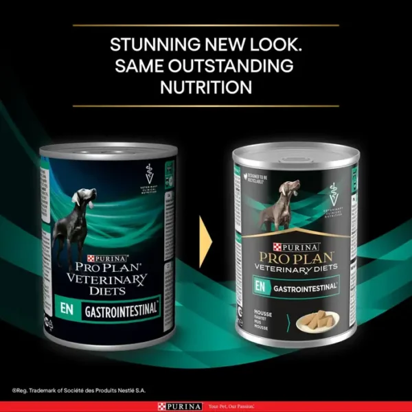 Purina Pro Plan Veterinary Diets EN Gastrointestinal - Wet Dog Food 12x400g Mousse - Image 2