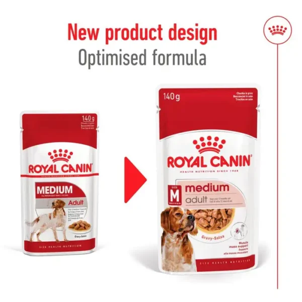 Royal Canin Medium Dog - Wet Food in Gravy 10x140g , 20,140g , 40,140g - Image 3