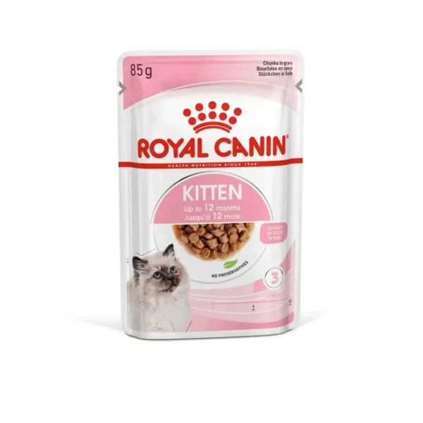 Royal Canin Kitten Wet Food (in Gravy) 12x85g Pouches - Image 4