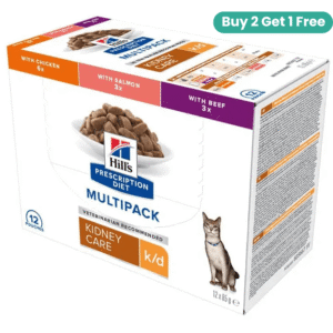 Hill's Prescription Diet k/d Kidney Care Cat Food (Chicken/Salmon/Beef) 12x85g