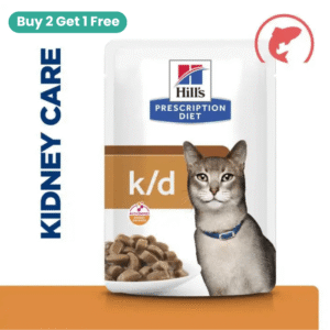Hill's Prescription Diet k/d Kidney Care Wet Cat Food with Salmon - 12x85g Pouches