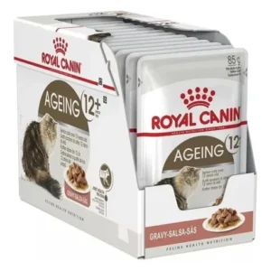 Royal Canin Ageing 12+ Wet Cat Food in Gravy 12x85g Pouches
