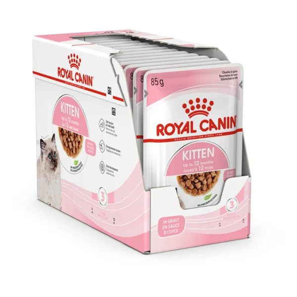 Royal Canin Kitten Wet Food (in Gravy) 12x85g Pouches