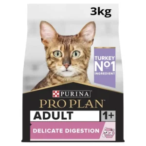 Purina Pro Plan Delicate Digestion Adult Cat - Dry Food with Turkey 3kg