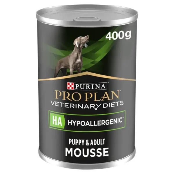 Purina Pro Plan Veterinary Diets HA Hypoallergenic Puppy & Adult Wet Dog Food 12x400g Mousse